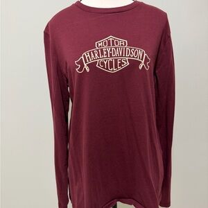 Harley-Davidson women’s Maroon Long Sleeve Tee